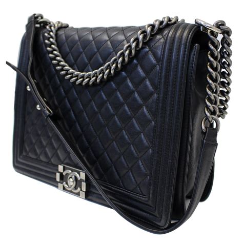 chanel boy quilted flap bag black|Chanel quilted flap bag price.